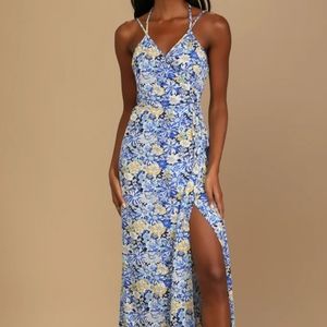 Lulu's Floral Wrap Maxi Dress